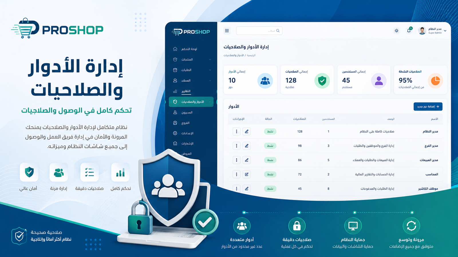 إدارة الأدوار والصلاحيات