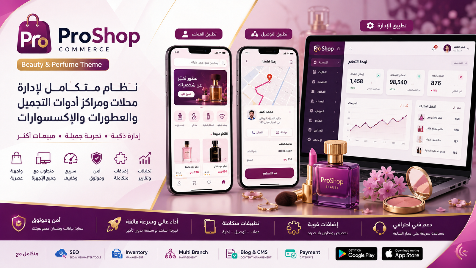 ثيم ادوات التجميل والعطور